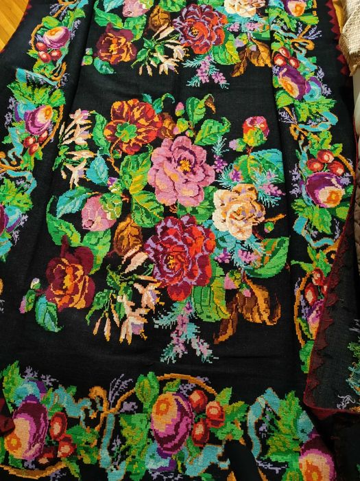 Covor tradițional lana lucrat manual