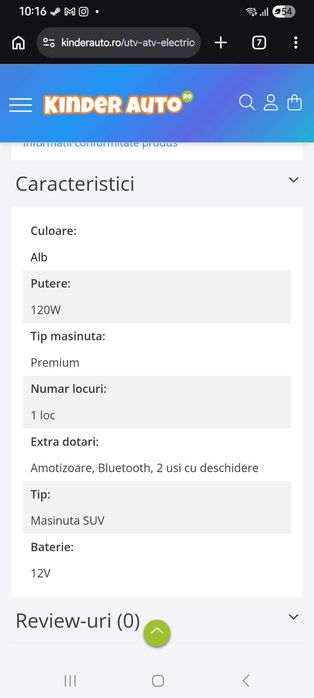 UTV electric pentru copii (Masinuta electrica)