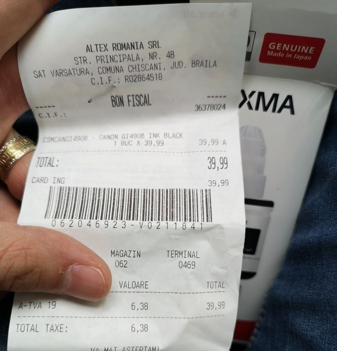 Cerneala canon bk 490 Gi 490