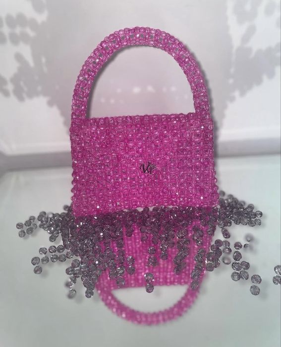 Ръчно изработена бутикова чанта от маниста