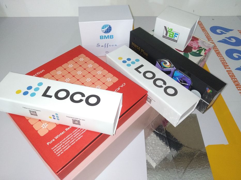 Полиграфия. Картон пакеты, коробки. Poligrafiya. Karton paket, korobka