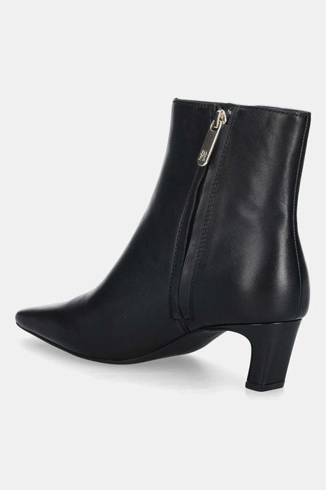 Tommy Hilfiger SQUARE TOE KITTEN BOOTIE Боти Tommy Hilfiger - естествена кожа.