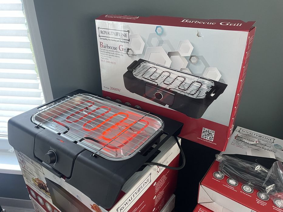 Електрическа скара ROYALTY LINE, 2000W + 1 ГОДИНА ГАРАНЦИЯ