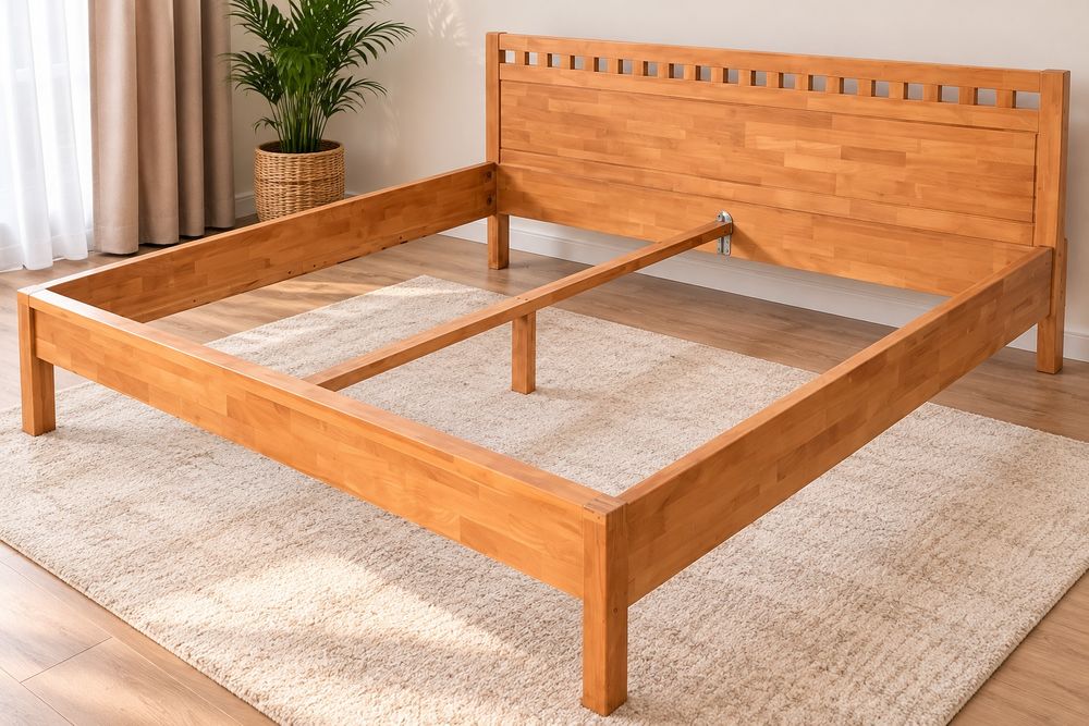 Cadru pat matrimonial lemn masiv 200x200cm