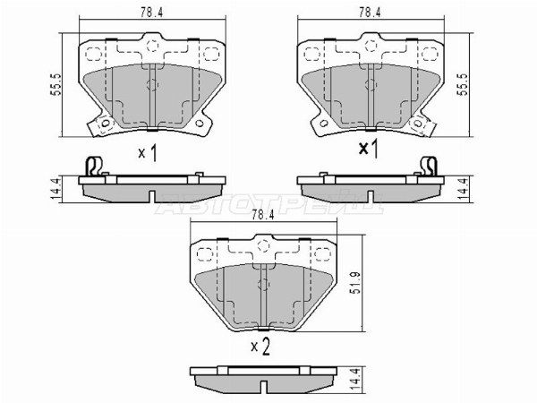 Колодки тормозные Toyota Ist