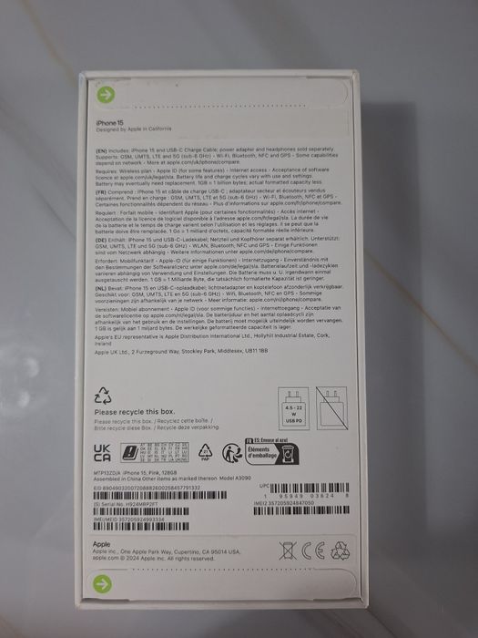 Iphone 15,128gb,pink