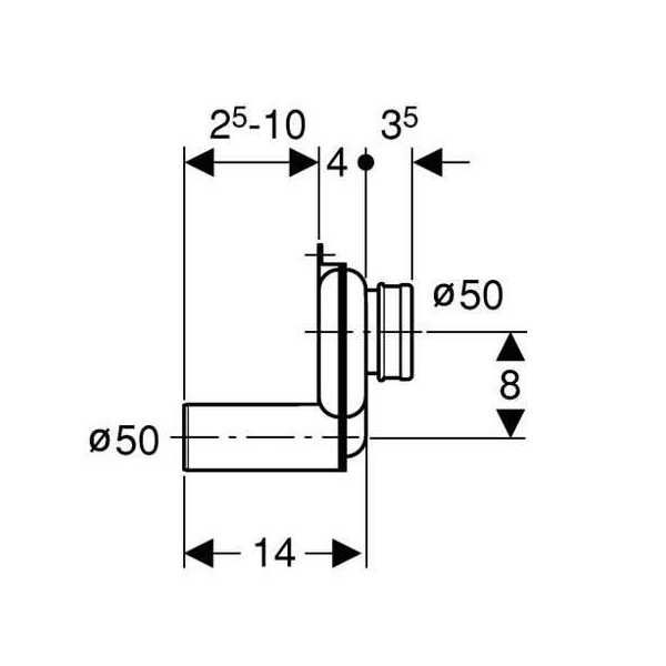 Geberit / Геберит Сифон за писоар