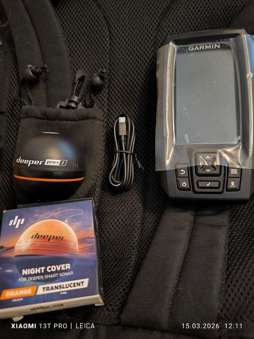 Deeper pro +2 și Garmin striker plus 4