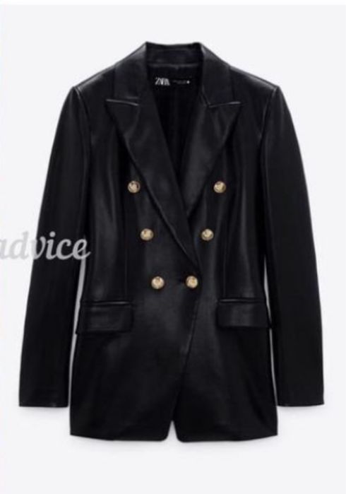 Пиджак из эко-кожи бренда ZARA