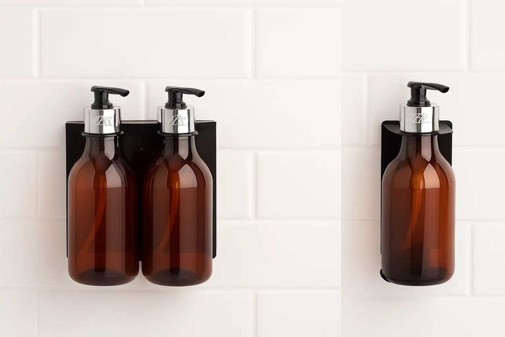 Кронштейн полный комплект, держатель для жидкого мыло из стали,