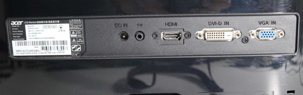 Monitor Acer 24 inch FULL HD 1920x1080 HDMI + DVI-D + VGA model G247HL