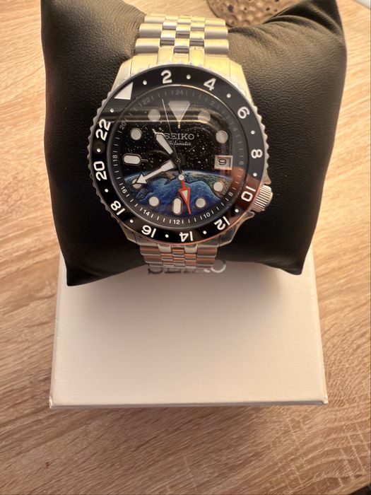 Seiko MOD GMT Automatic „Earth Dial” – custom, NH34, stare foarte bună