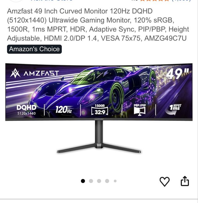 Monitor 49 inch 120 hz nou sigilat