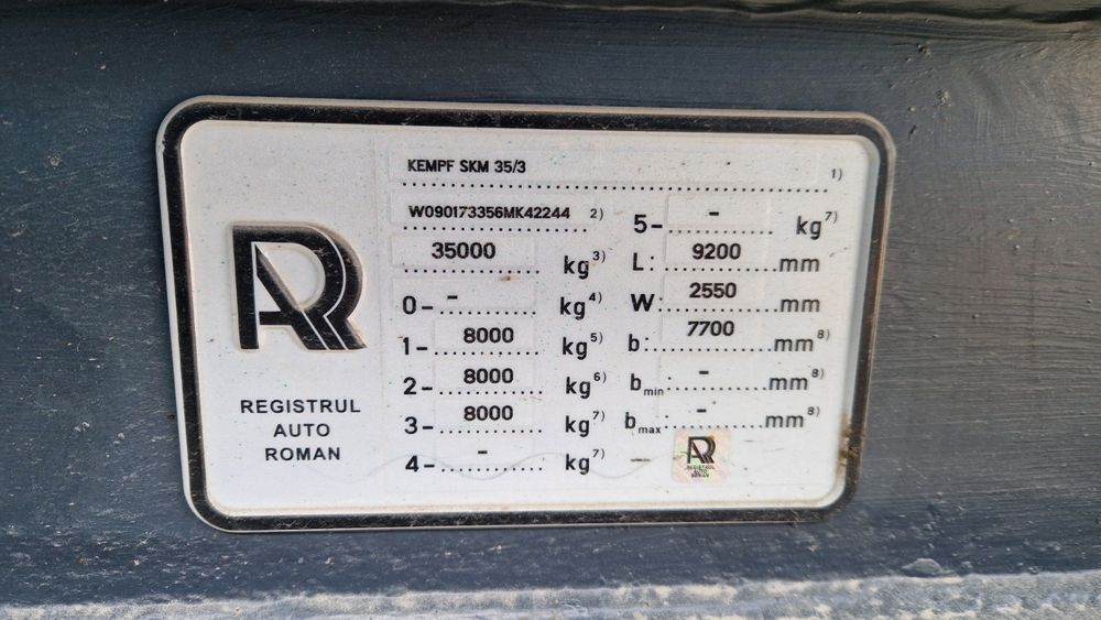 Semiremorca basculabila kempf