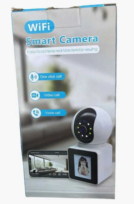 Смарт WiFi камера с экраном 2.4 дюйма и видеозвонками kam1