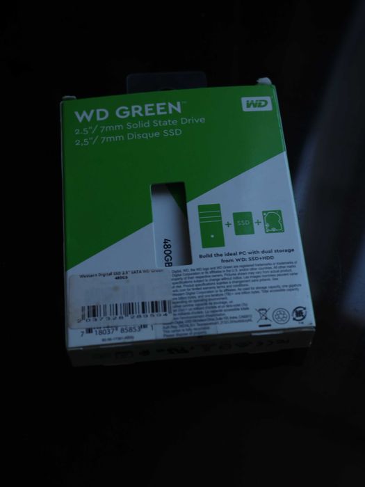 2.5 ssd western digital green 480 gb, новый