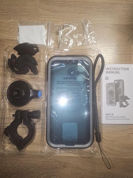 Suport  cu husa IPhone  16 pentru bicicleta moto.