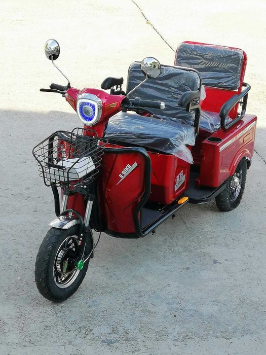 Електрическа Триколка 1500W Cargo Двуместна RED