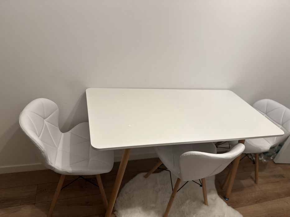 Masa de bucatrie alba 120x60 cm