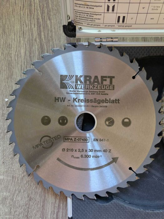 5 Discuri de taiat in 2 seturi Kraft Werkzeuge Austria 190 si 210 raza