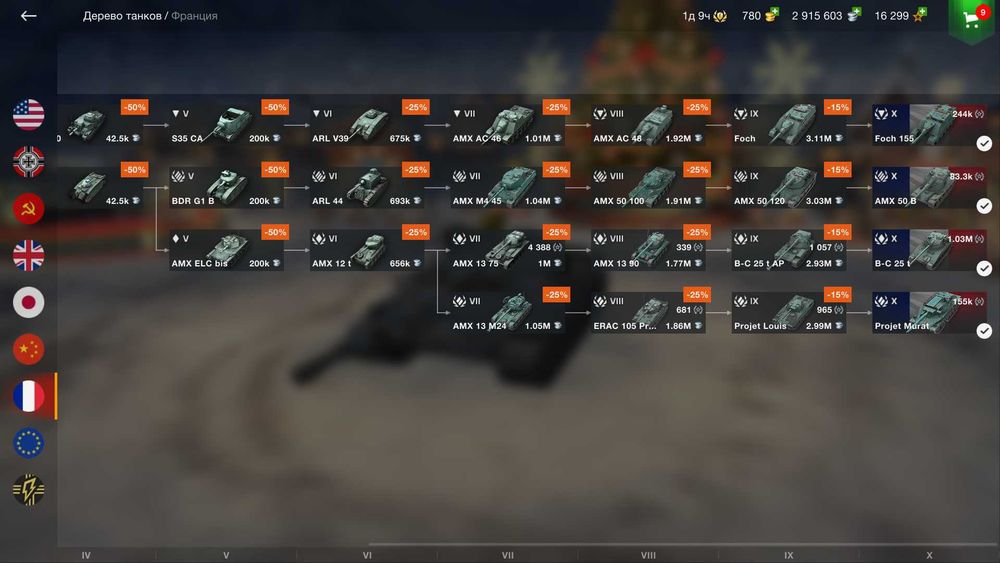 Аккаунт WOT Blitz 62%