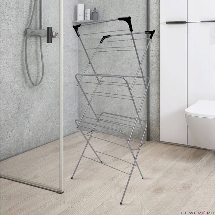 Uscator vertical pentru rufe, pliabil, extensibil, 150 cm, 20 m, Sepio