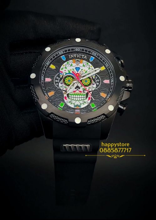 INVICTA Muertos black 50 mm, Инвикта нов ръчен часовник