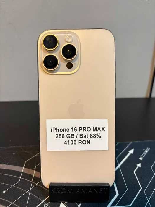 iPhone 16 Pro Max / 256 GB / Bat.88% / Garantie * Krom Amanet Margeanului *