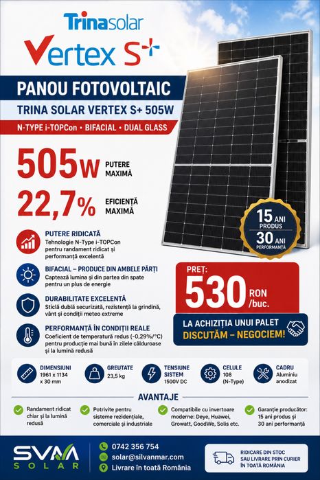 Panou fotovoltaic TrinaSolar 500W bifacial