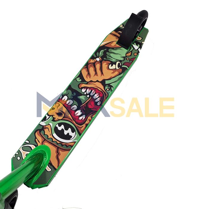 Детска тротинетка скутер scooter трикове алуминиева черна зелена про