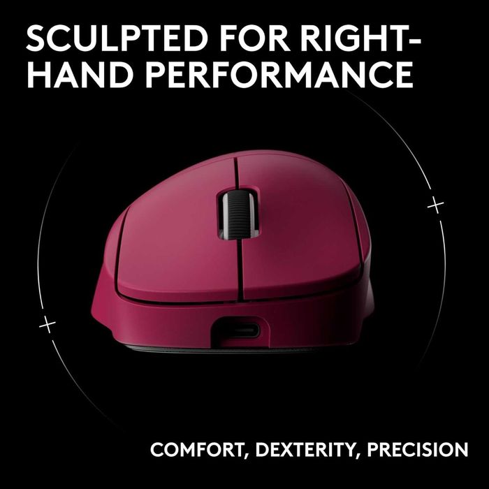 Геймърска мишка Logitech G PRO X Superlight 2 - Magenta (Нова, USB-C)