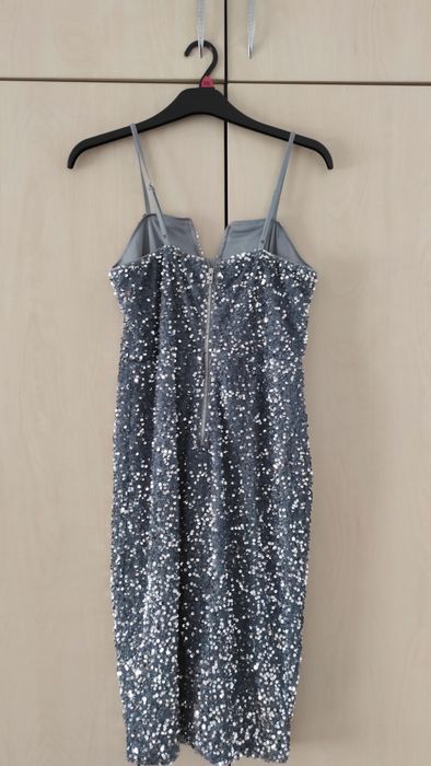 Rochie cu paiete argintiu- mărime M