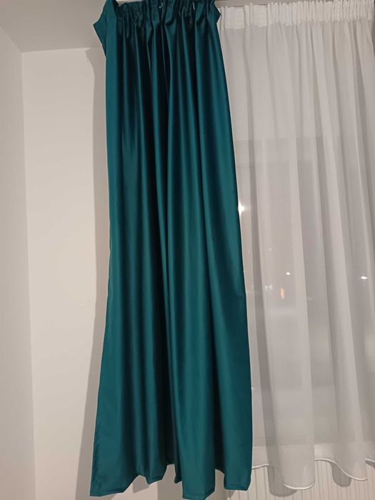 Perdea și draperii blackout catifea turcoaz