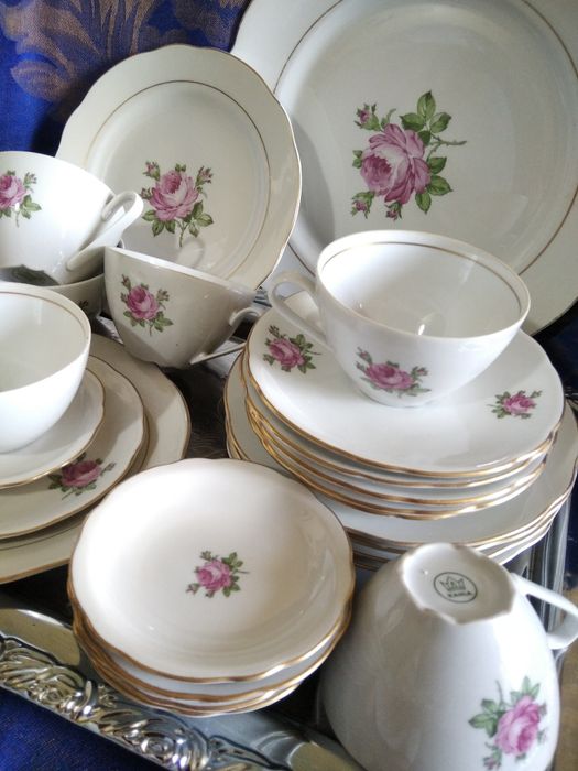 Чайный сервиз "Роза", фарфор Германии, KAHLA