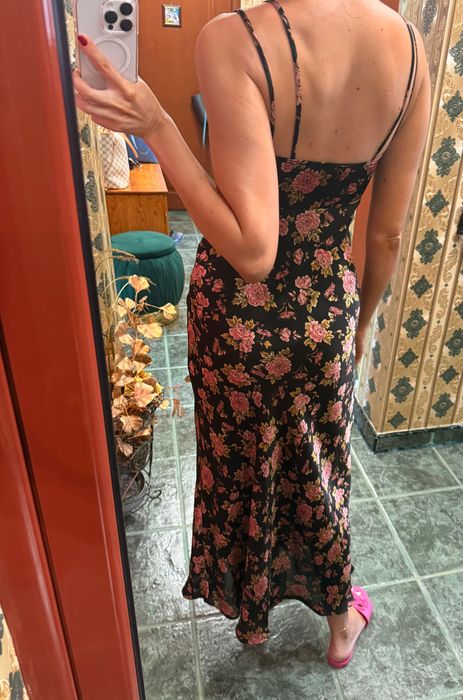 Сатенена рокля ZARA, XS