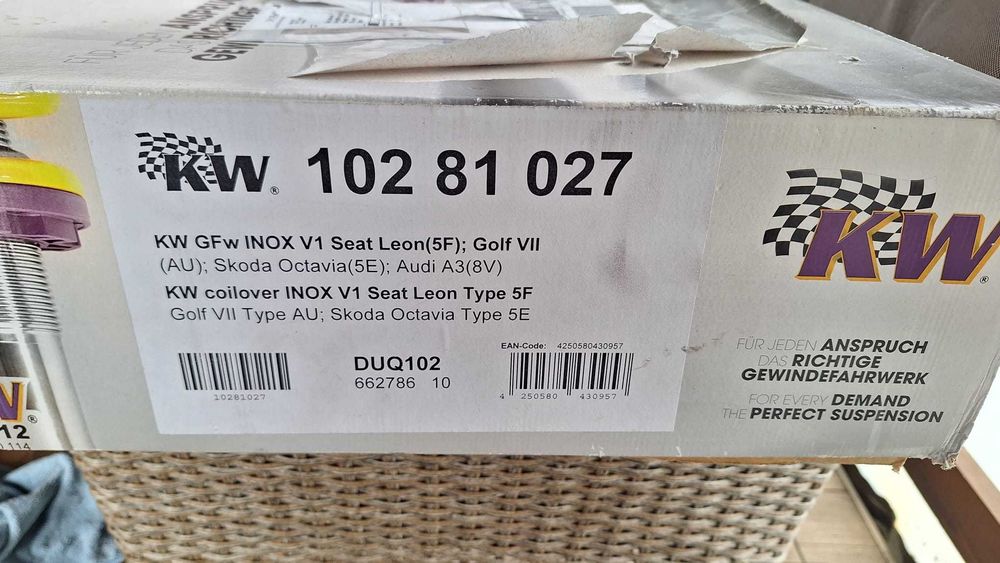 Suspensie Sport Reglabila KW INOX Leon-Golf VII-Audi A3-Octavia