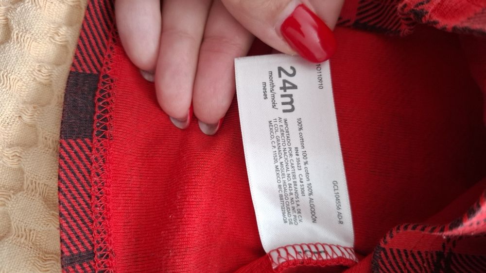 Пижама новогодняя Carters на 1-2 года