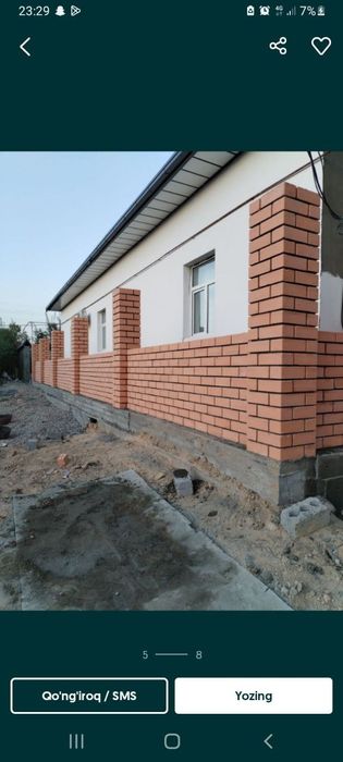 Кладка кирпича балконов балконга гишт терамиз