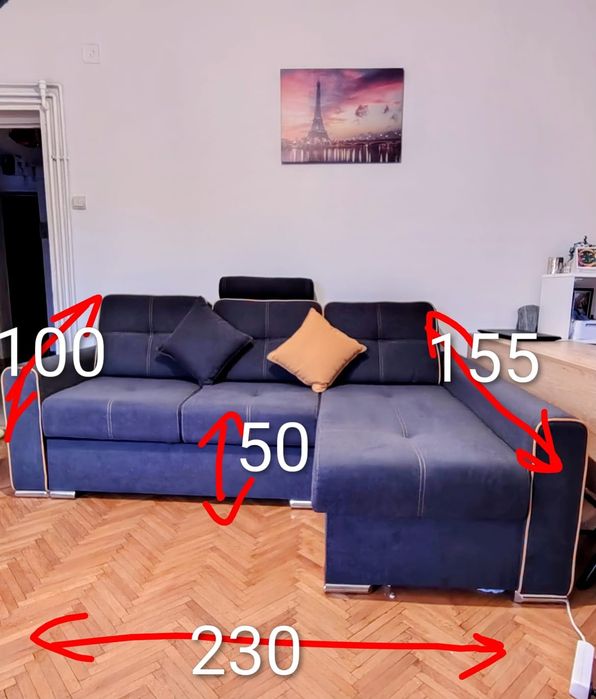 Colțar albastru aproape nou