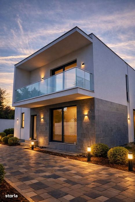 Casa individuala modernă premium în complex privat, Pipera–Tunari