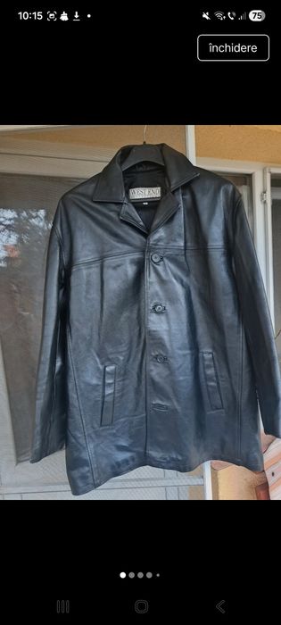Geacă bărbați din piele naturală,  Nou! Vera Pelle (XL)