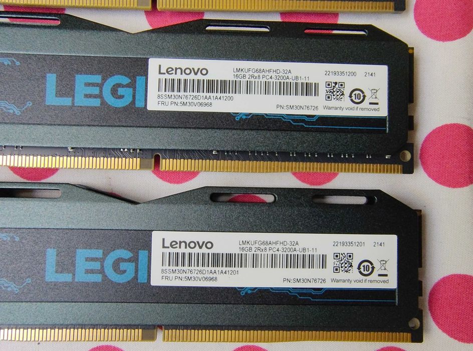 Kit Memorie Ram Lenovo Legion 64 GB (4x16) DDR4 3200MHz.