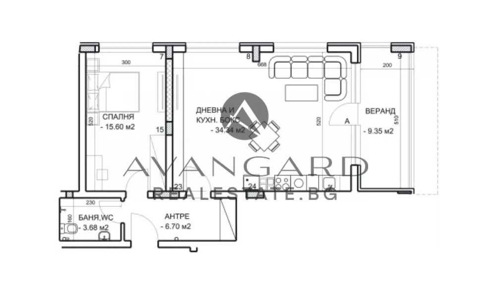 оф.21964 Двустаен Младежки Хълм