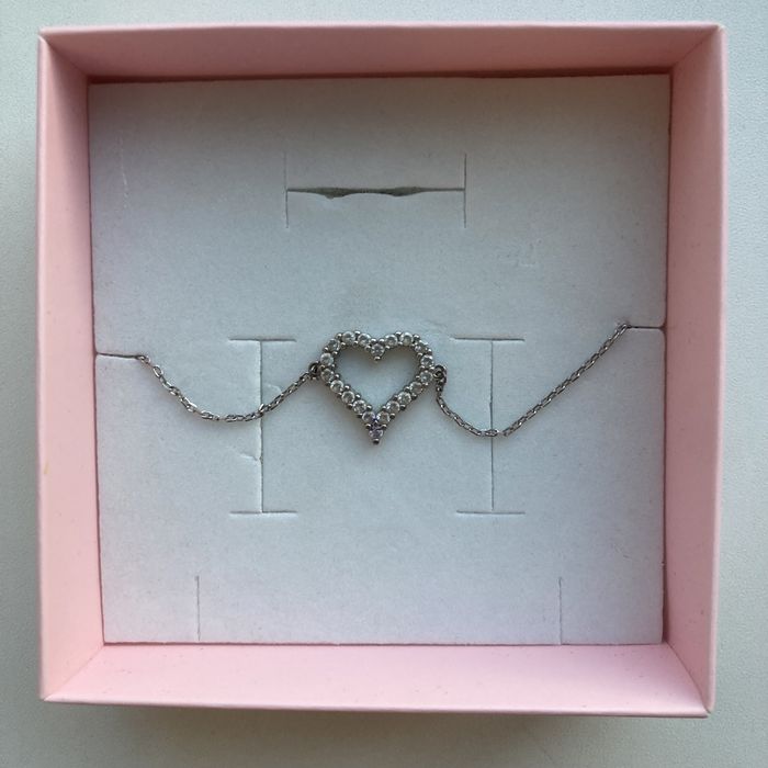 Серебрянный браслет Mone с сердцем