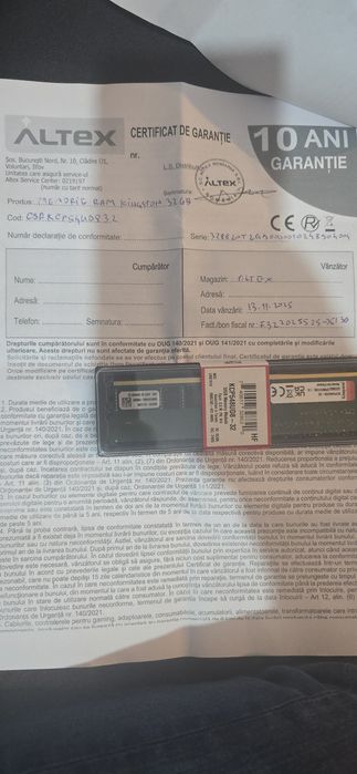 Ram Memorie Kingston 32GB DDR5 4800MHz KCP548UD8-32