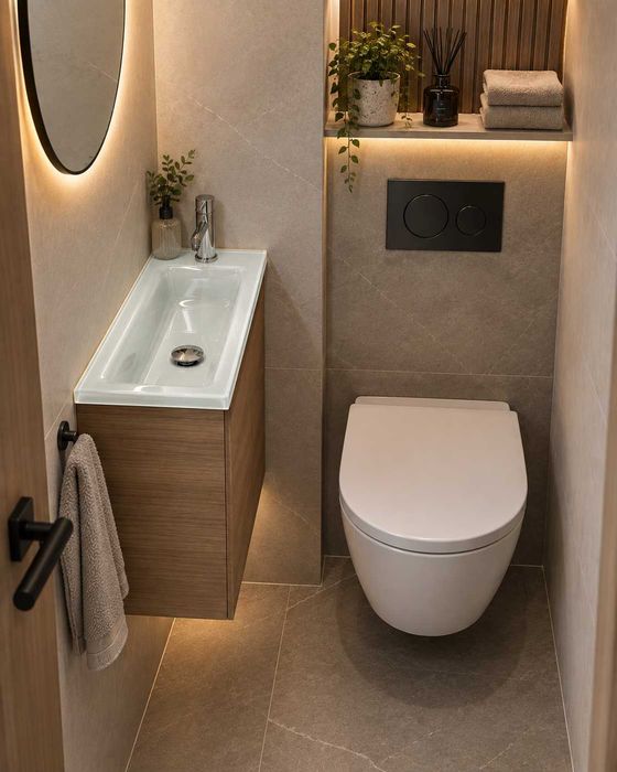Lavoar chiuveta mica din sticla 470x290 mm, baie serviciu, Italia - Nou