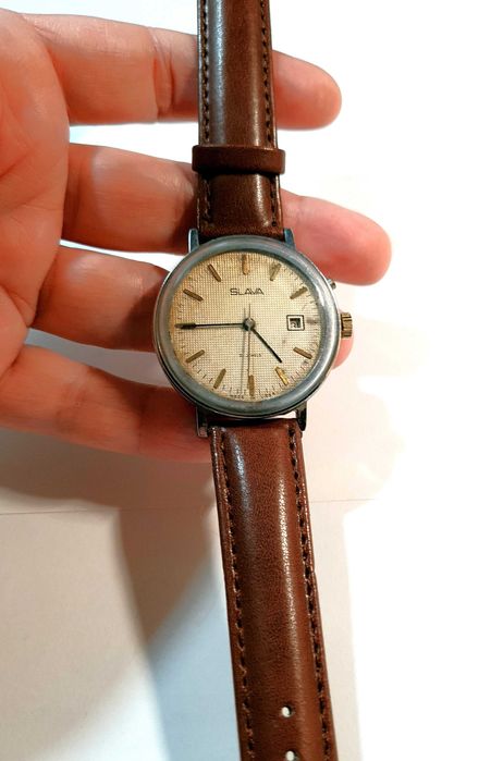 ceas SLAVA cal. 2414, 21 rubine, anii 70, stare bună, funcțional