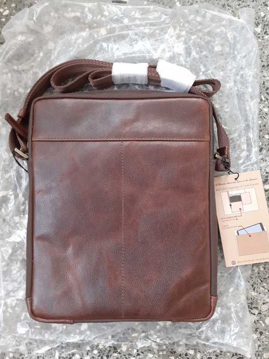 Нова кожена чанта за през рамо 25x30 см