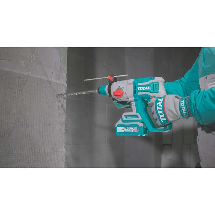 Акумулаторен перфоратор TOTAL SDS+, 20 V, 4 Ah, куфар 2Г ГАРАНЦИЯ