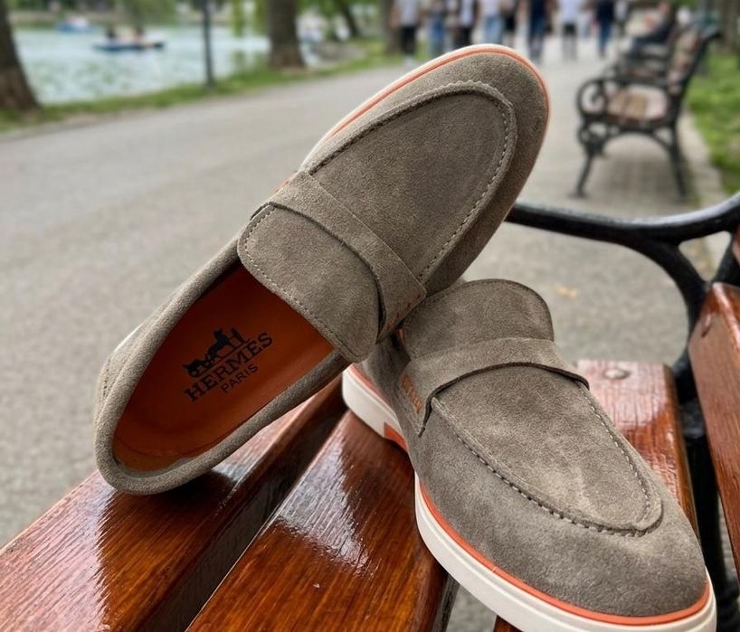 Mocasini Hermes - Premium - Piele intoarsa